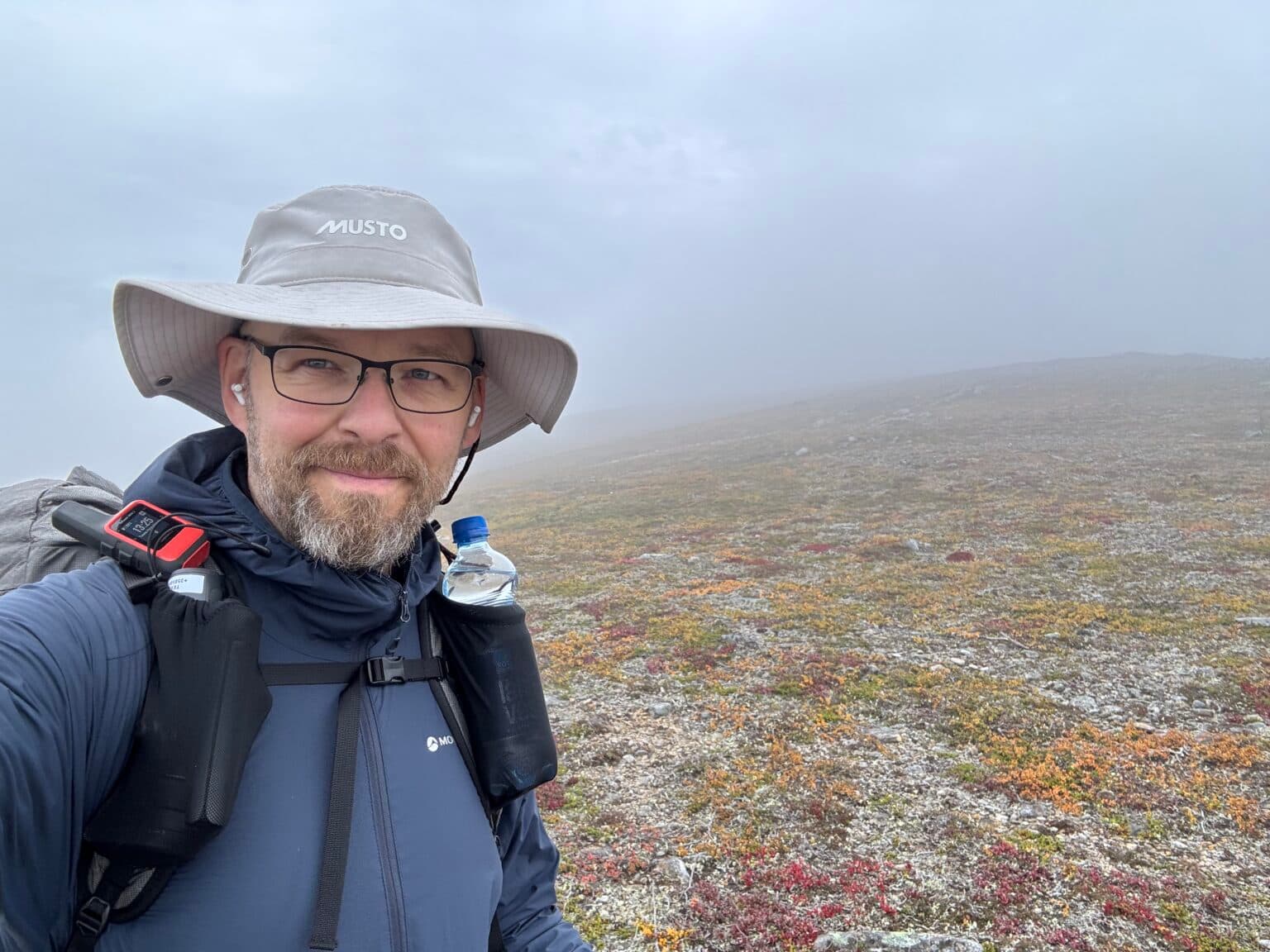 Teemu in the fog on the Lapland fells